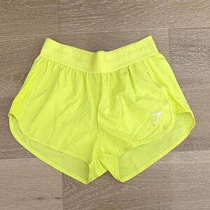 Gymshark Neon Yellow Athletic Shorts